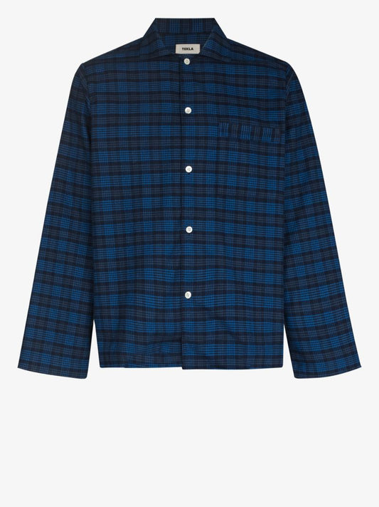 Check Flannel Cotton Pyjama Shirt