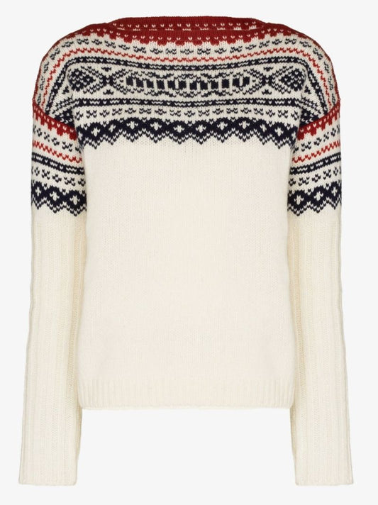 Logo Jacquard Wool Sweater