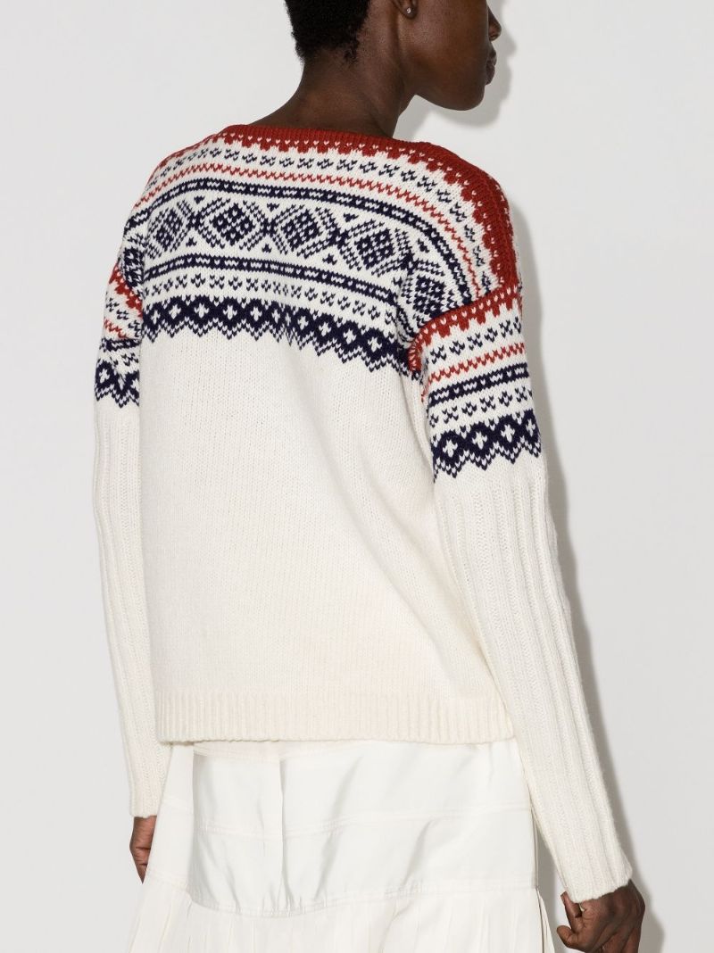 Logo Jacquard Wool Sweater