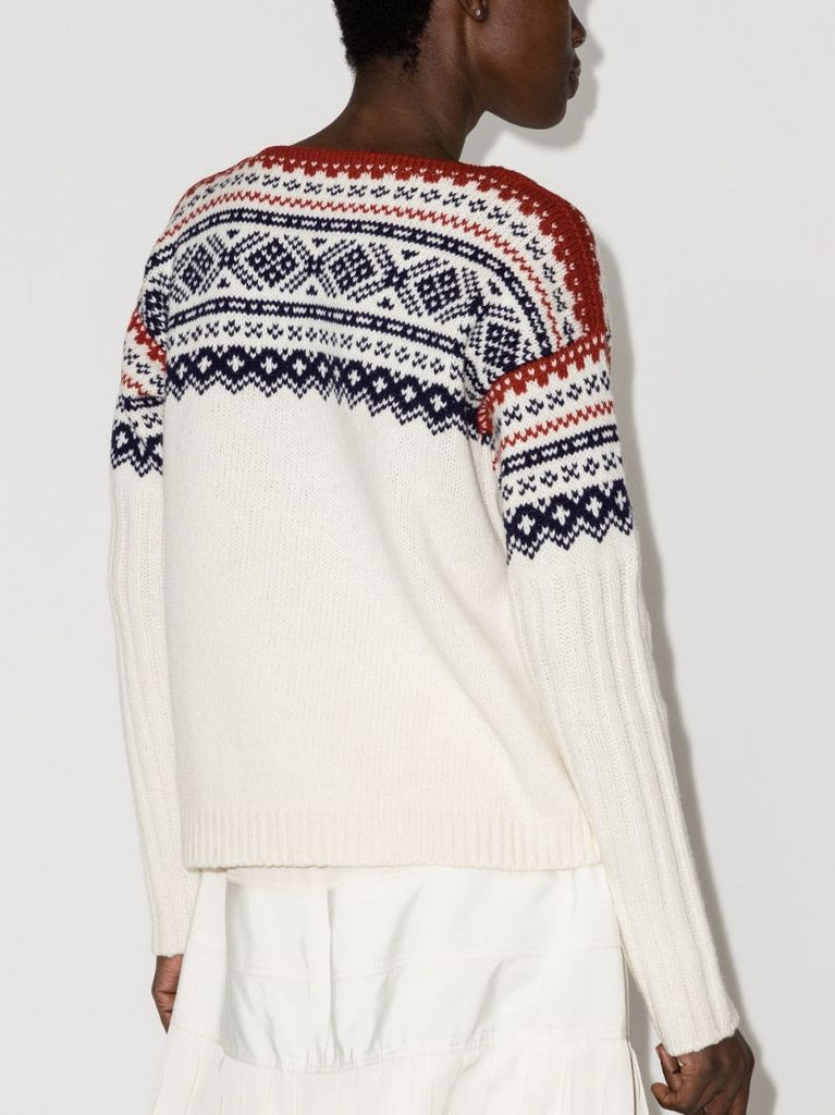 Logo Jacquard Wool Sweater