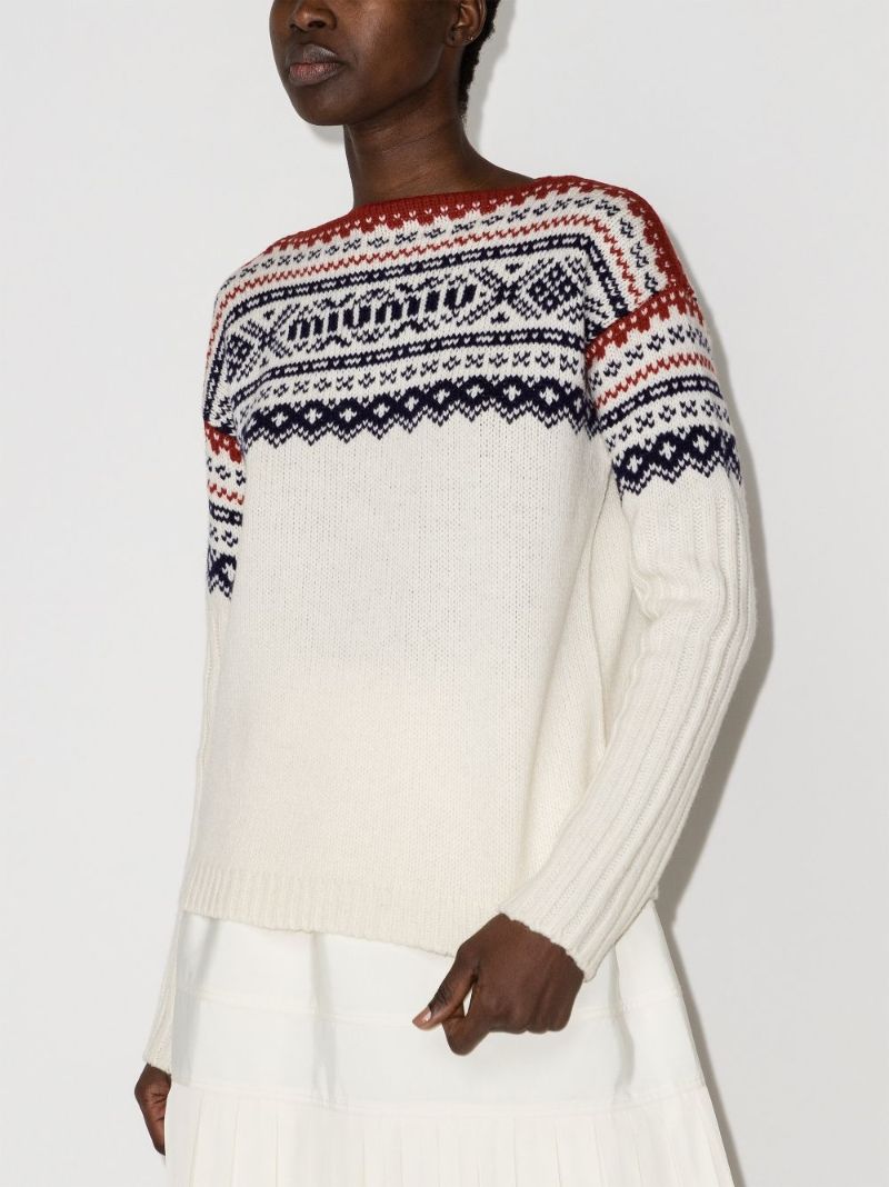 Logo Jacquard Wool Sweater