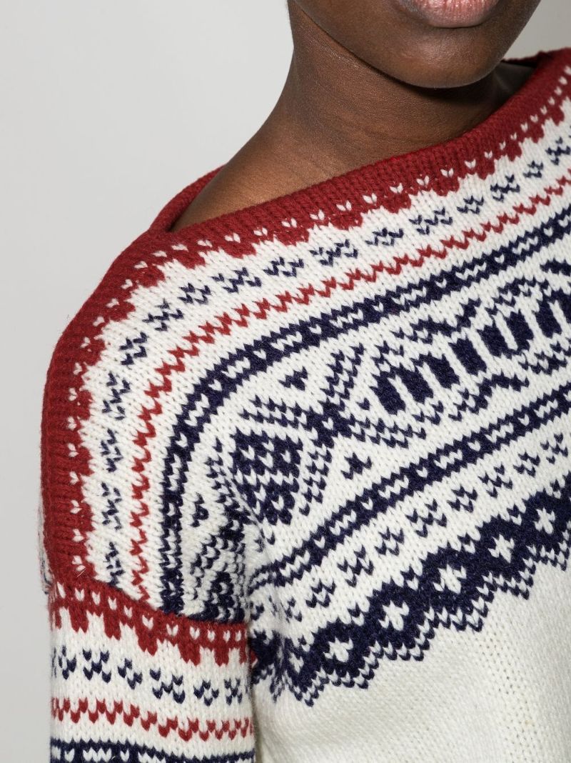 Logo Jacquard Wool Sweater
