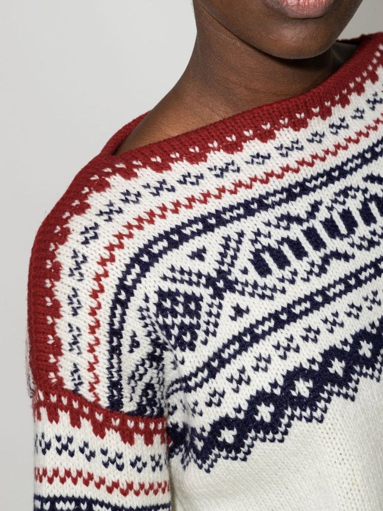 Logo Jacquard Wool Sweater