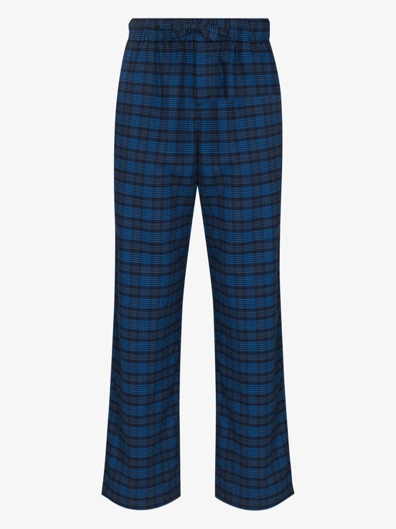 Check Flannel Cotton Pyjama Trousers