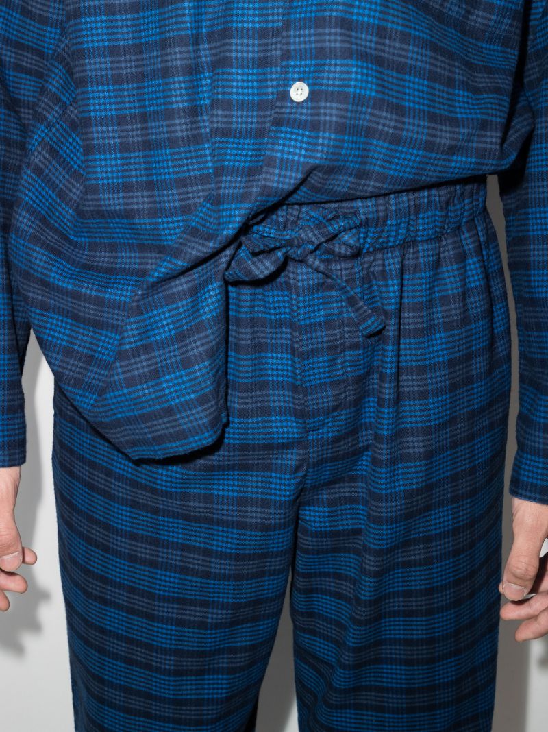 Check Flannel Cotton Pyjama Trousers
