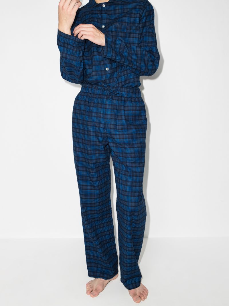 Check Flannel Cotton Pyjama Trousers
