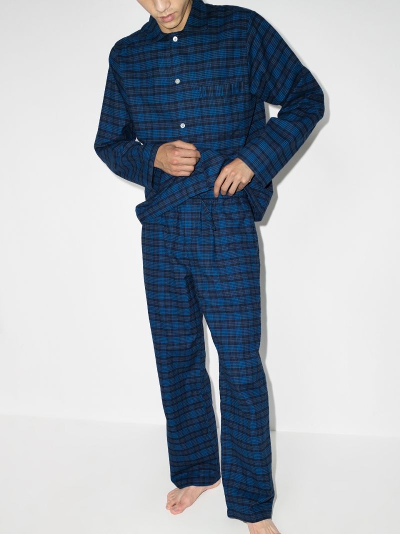 Check Flannel Cotton Pyjama Trousers