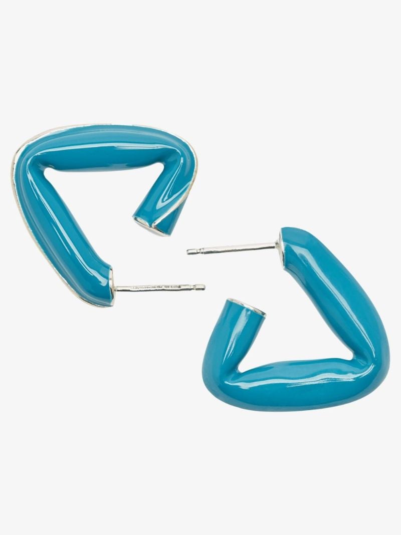 Sterling Silver Fold Hoop Earrings