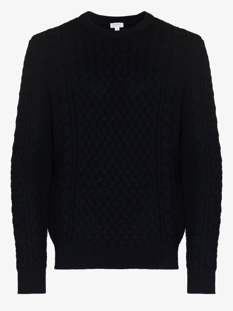 Cable Knit Merino Wool Sweater
