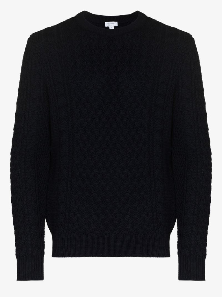 Cable Knit Merino Wool Sweater