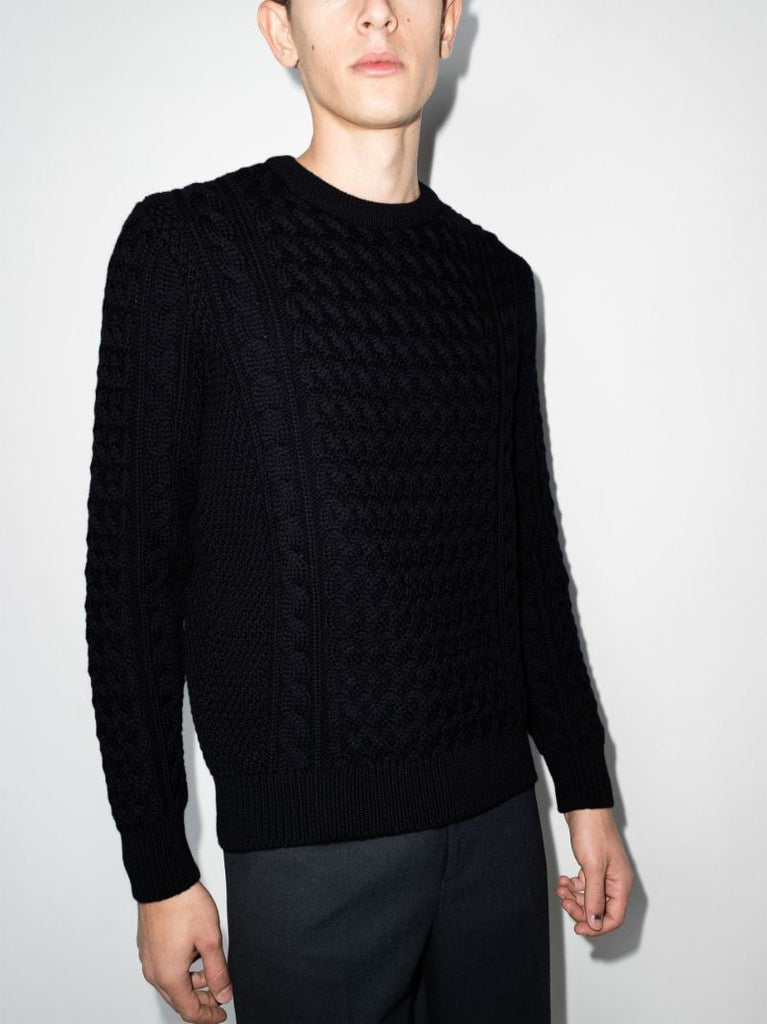 Cable Knit Merino Wool Sweater