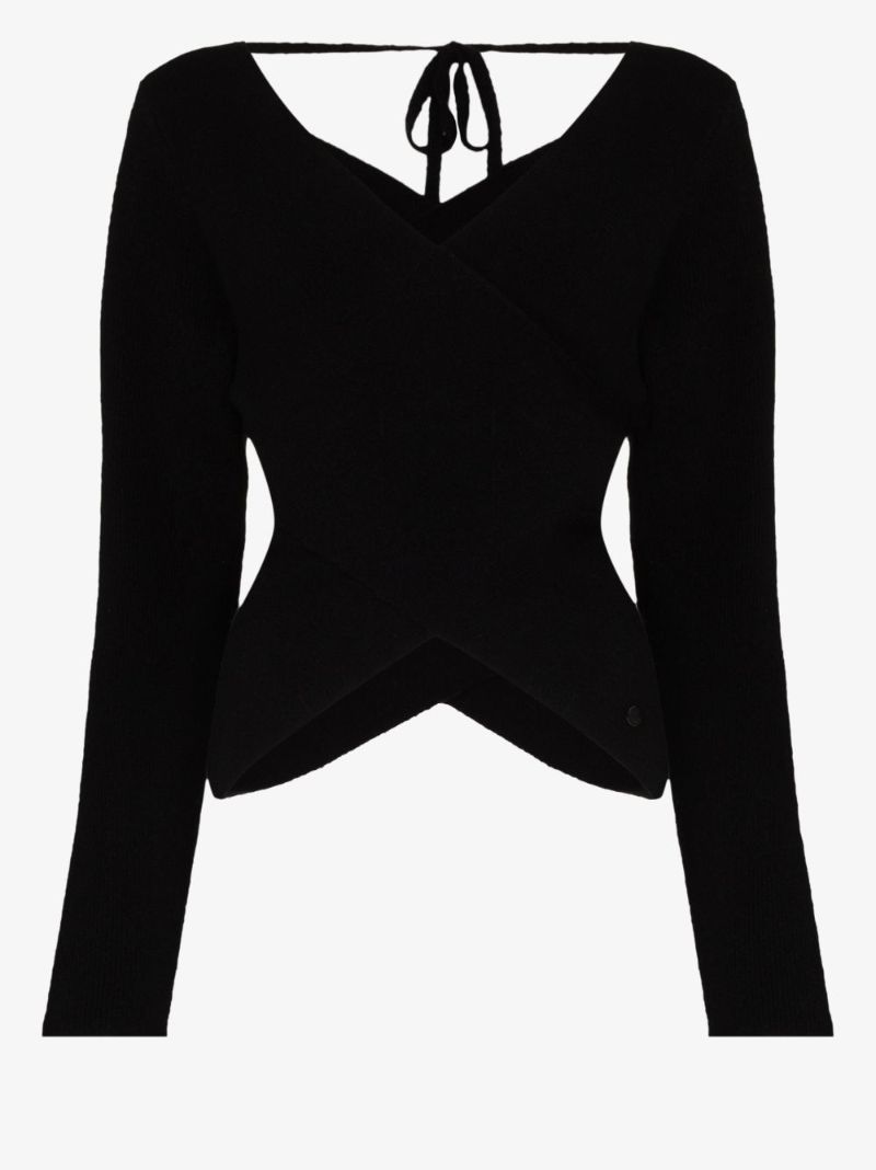 2 Moncler 1952 V-neck Wrap Sweater