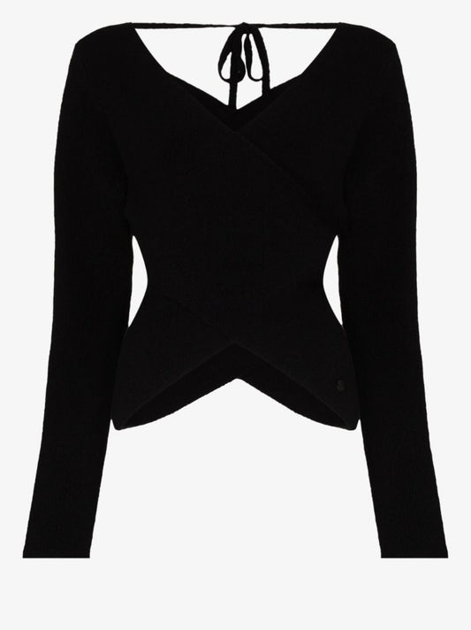 2 Moncler 1952 V-neck Wrap Sweater