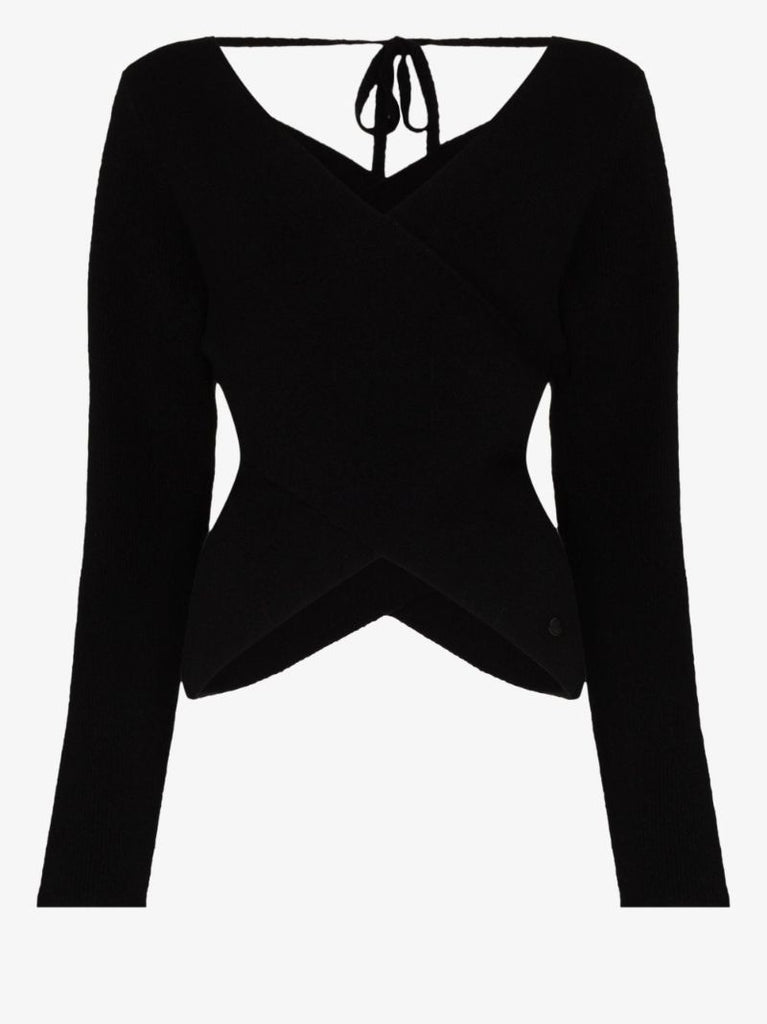 2 Moncler 1952 V-neck Wrap Sweater