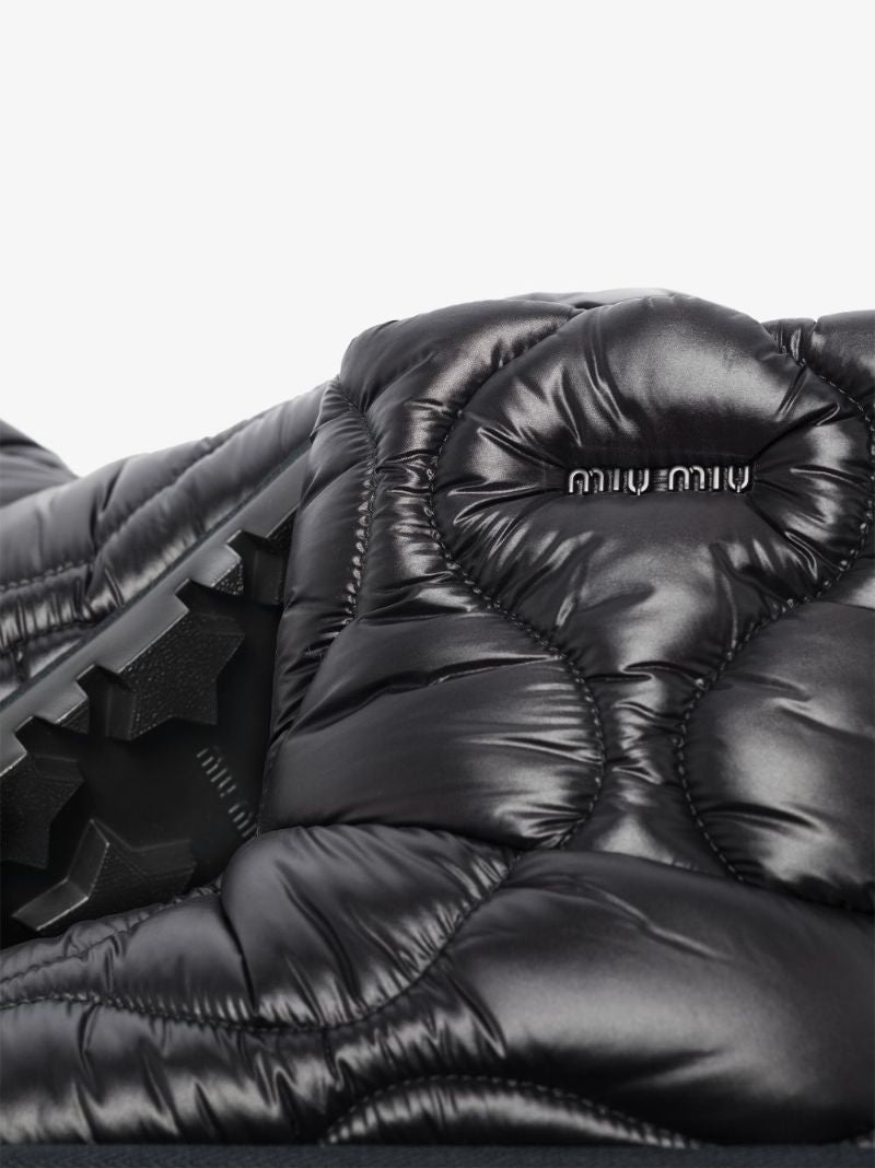 Black Quilted Ankle Boots