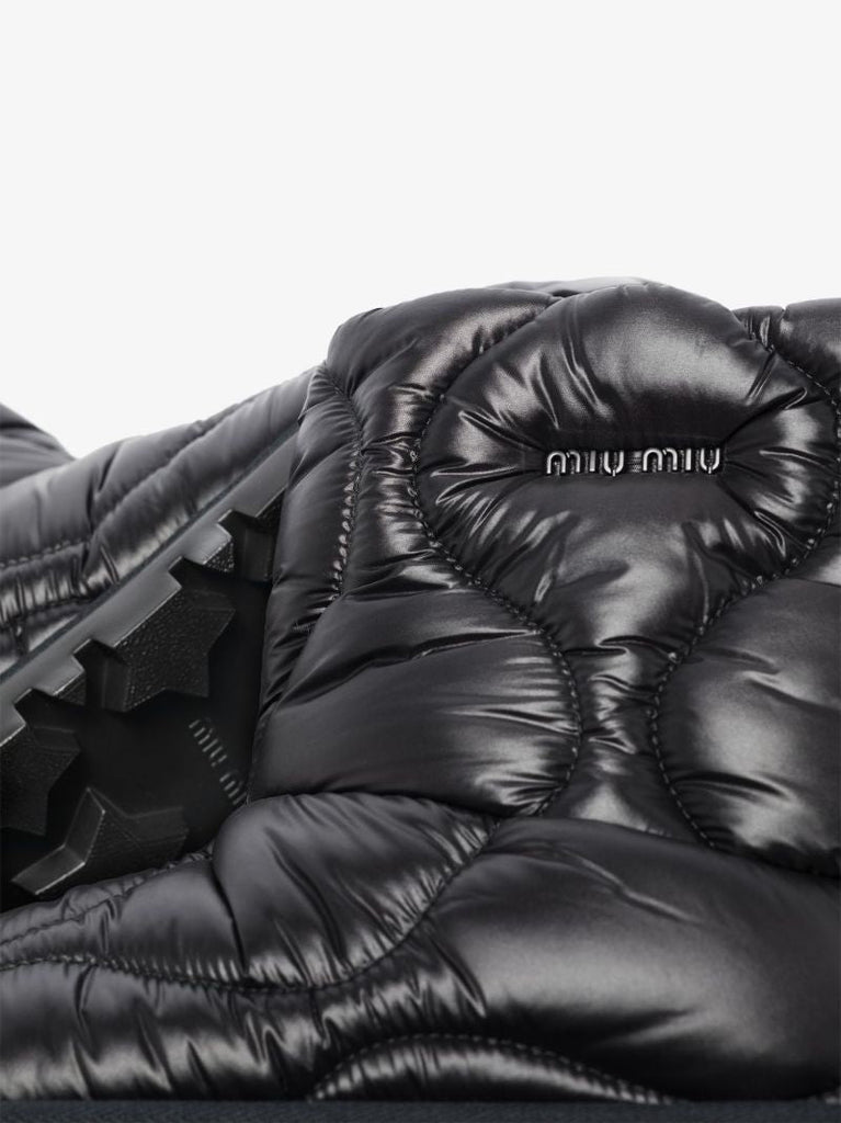 Black Quilted Ankle Boots