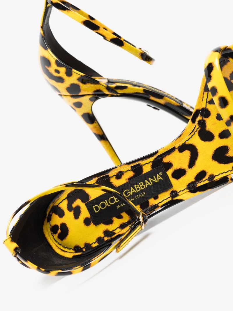 Yellow Keira 105 Ankle Strap Sandals