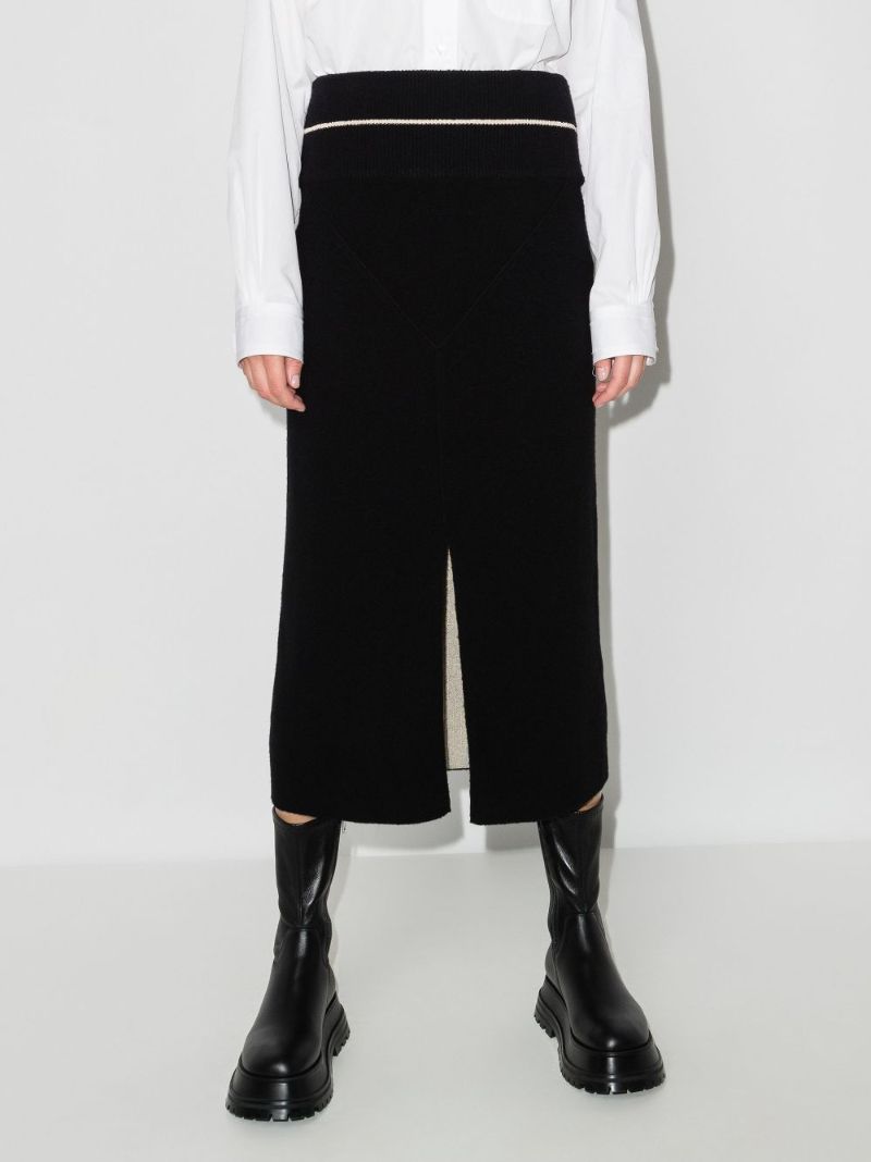 2 Moncler 1952 Knitted Midi Skirt