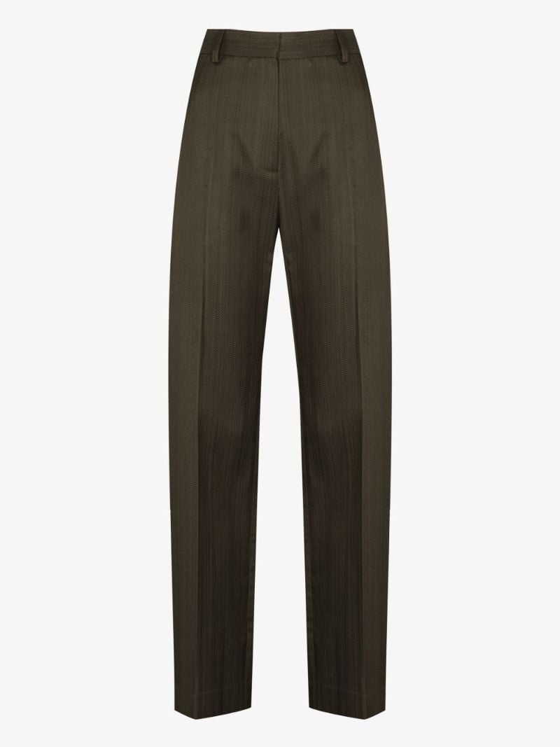 Striped Straight Leg Trousers