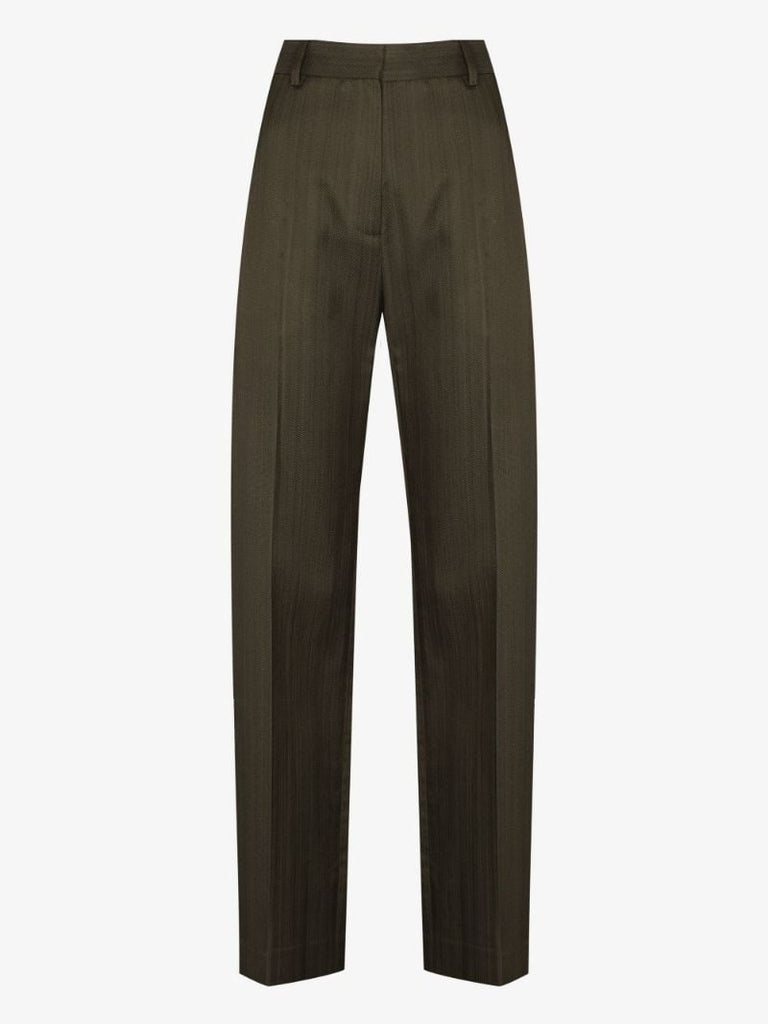 Striped Straight Leg Trousers