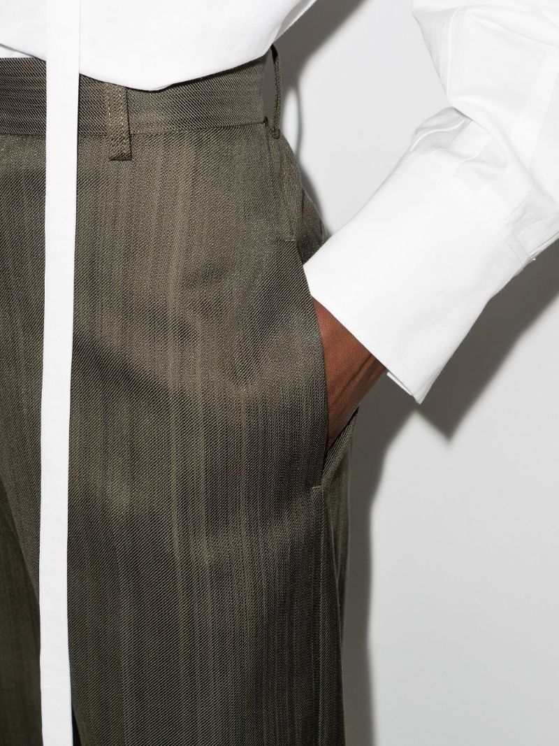 Striped Straight Leg Trousers