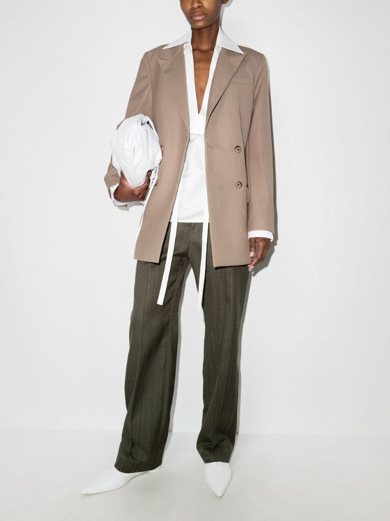 Striped Straight Leg Trousers