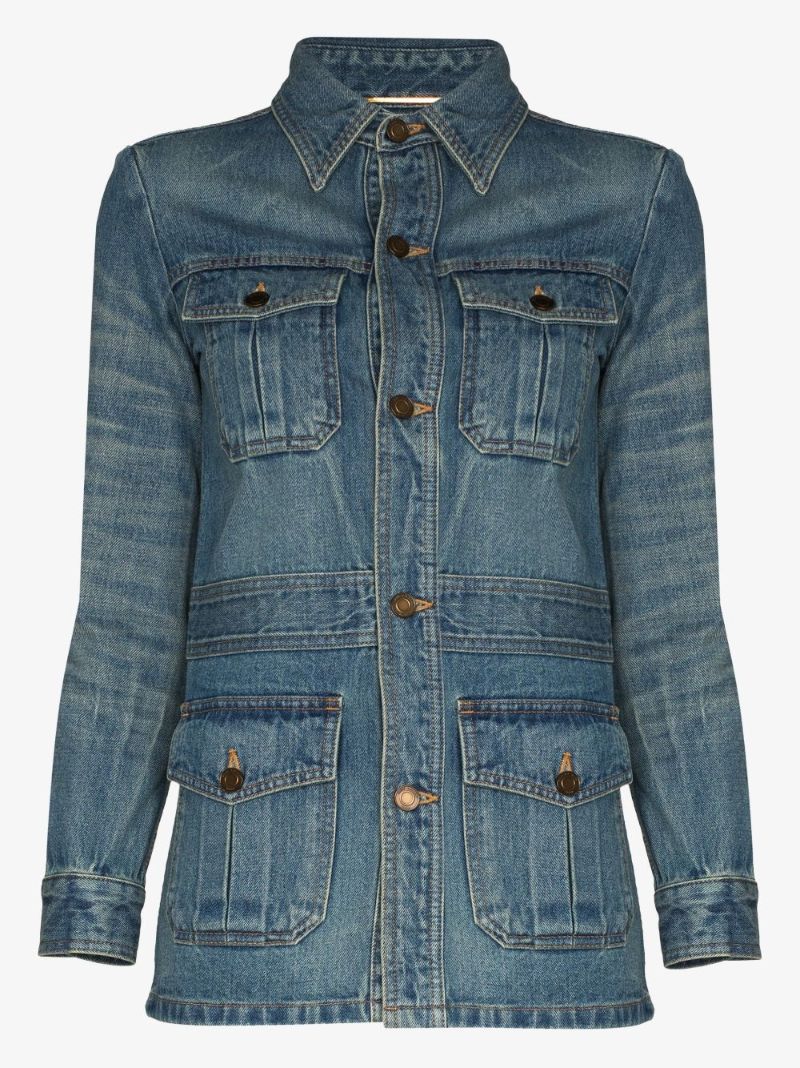 Blue Saharienne Denim Jacket