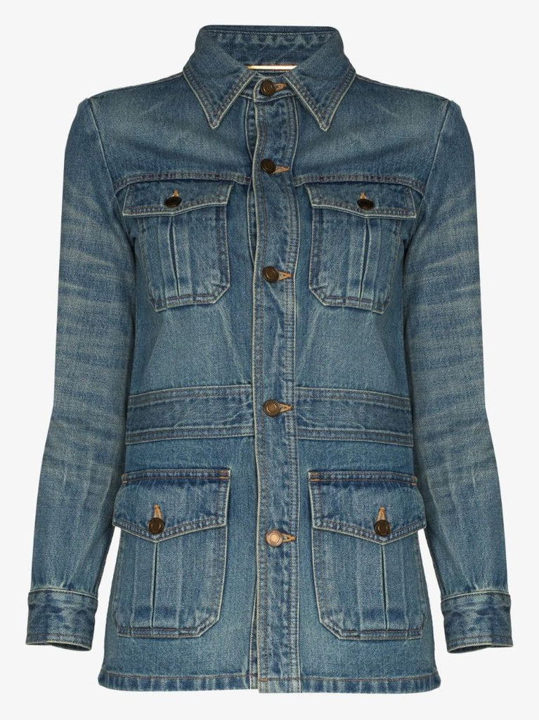 Blue Saharienne Denim Jacket
