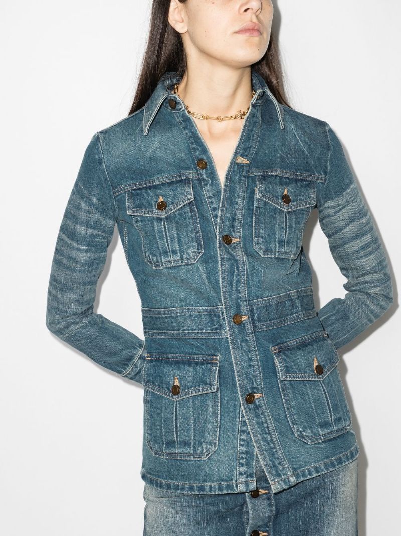 Blue Saharienne Denim Jacket