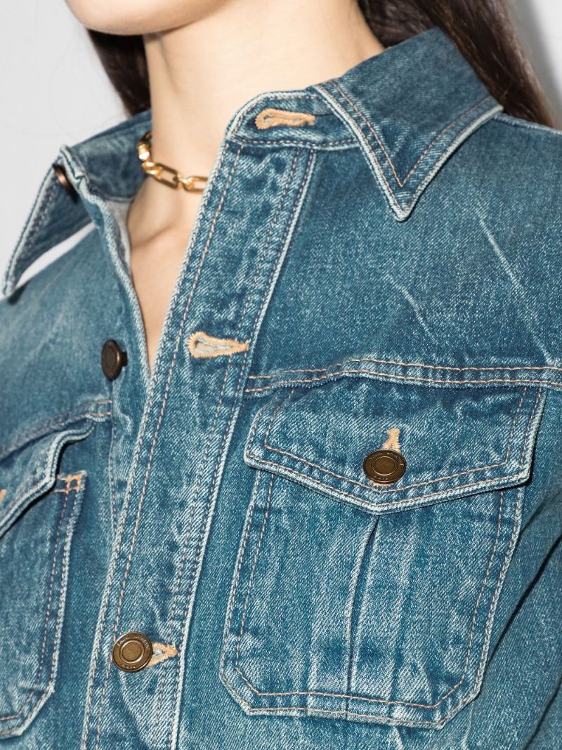 Blue Saharienne Denim Jacket