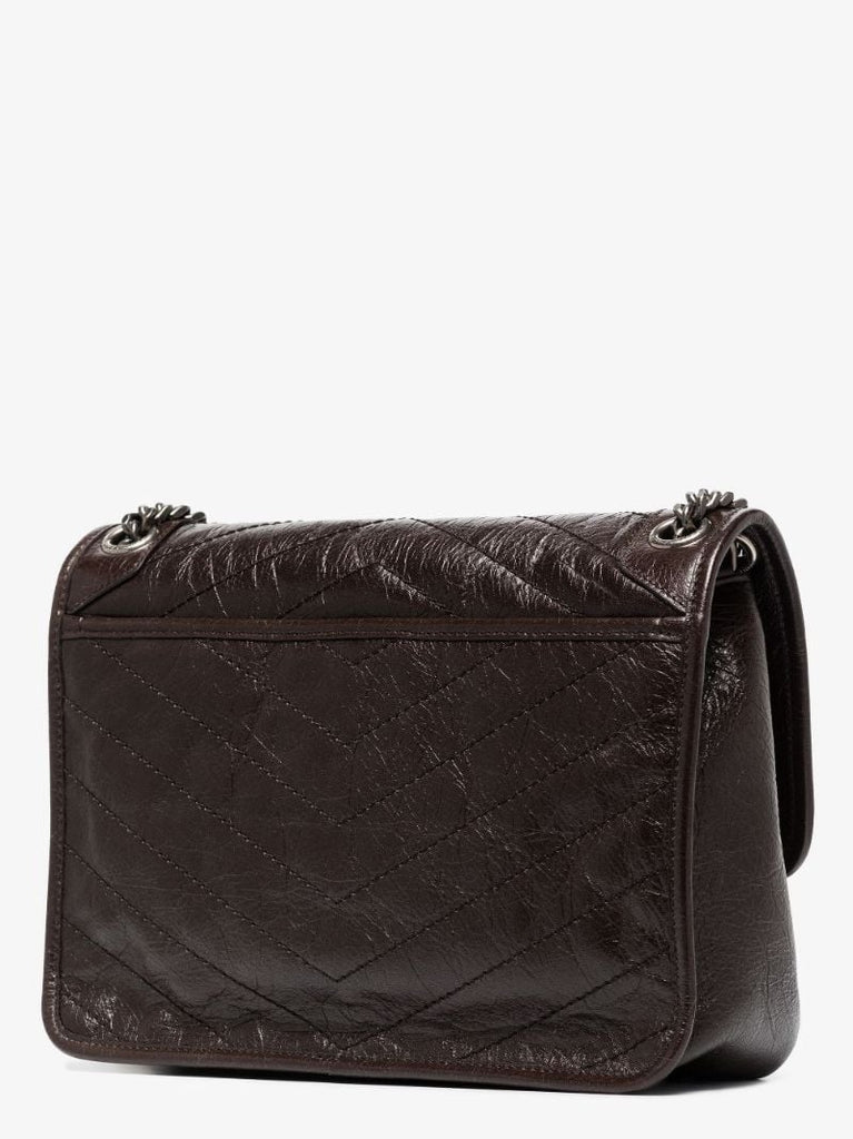 Brown Niki Medium Leather Shoulder Bag