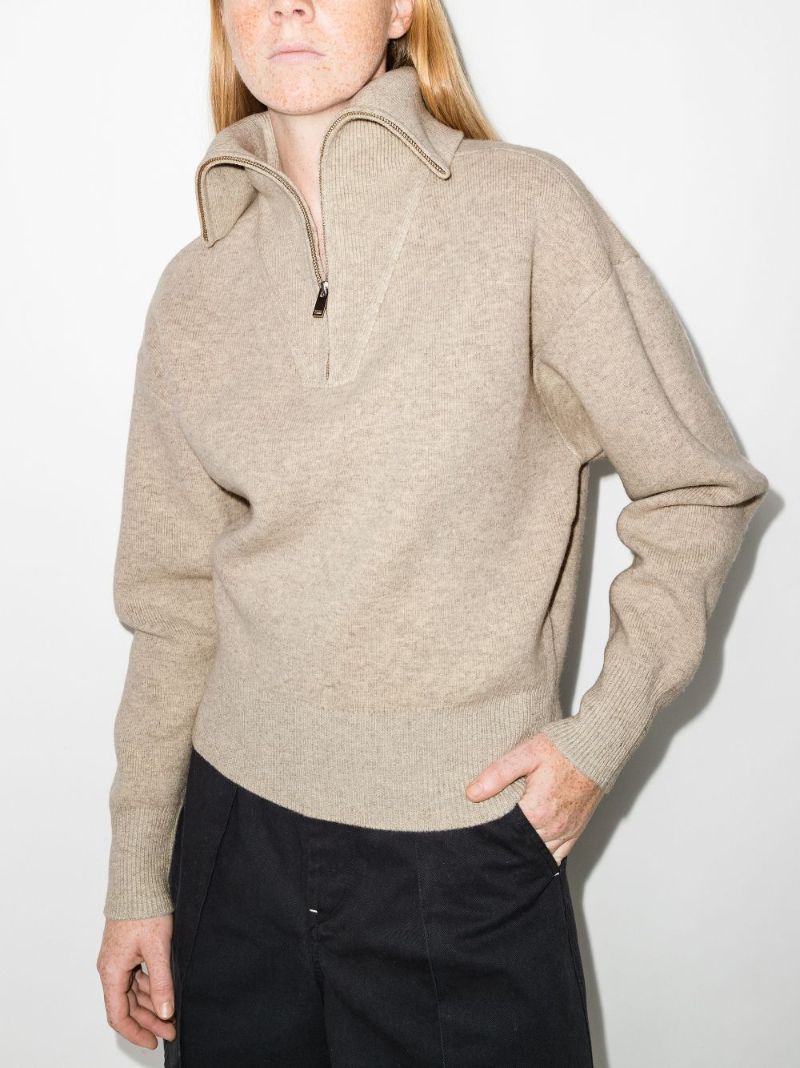 Fancy Zip Neck Sweater