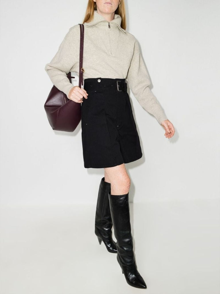 Delilaz Wide Leg Cotton Shorts