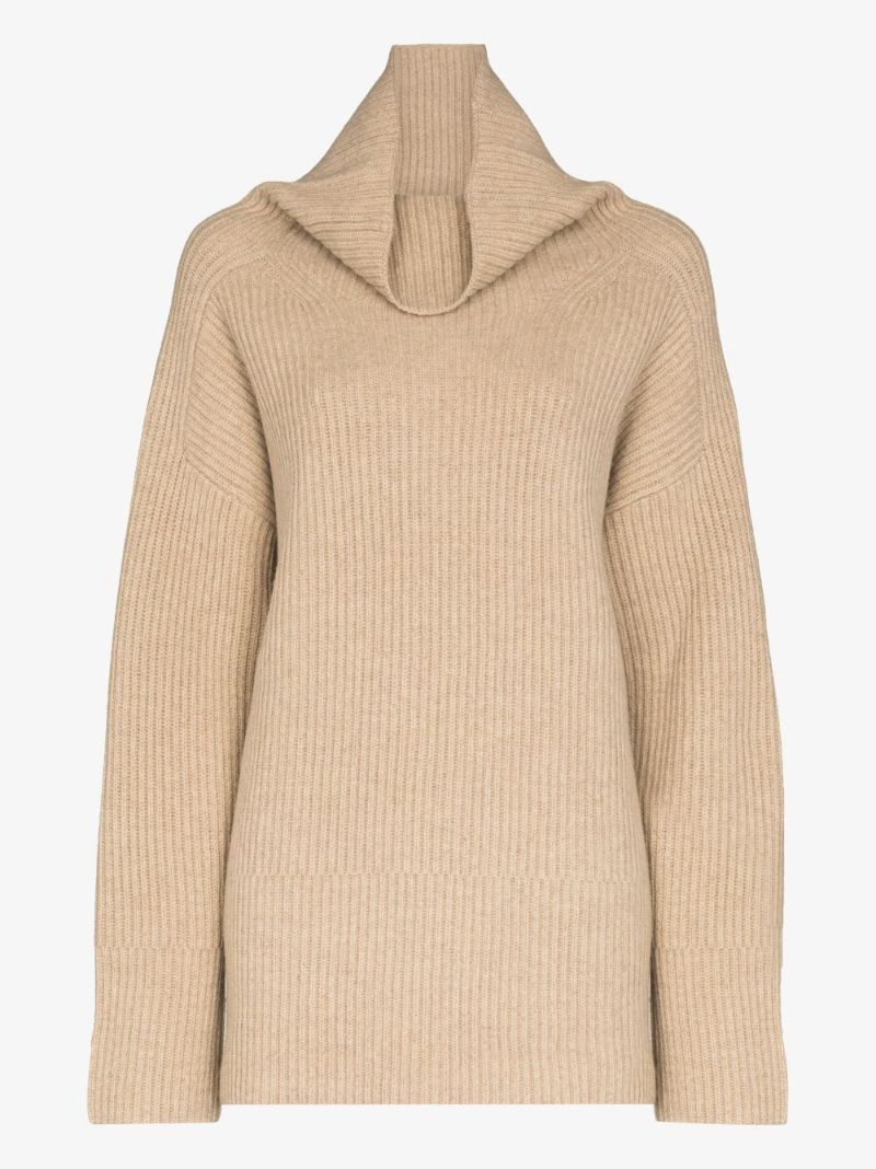 Ribbed Merino Turtleneck Sweater