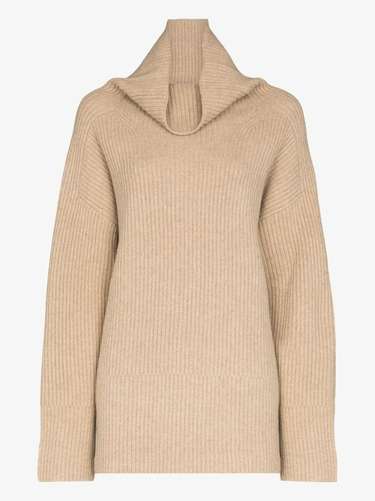 Ribbed Merino Turtleneck Sweater