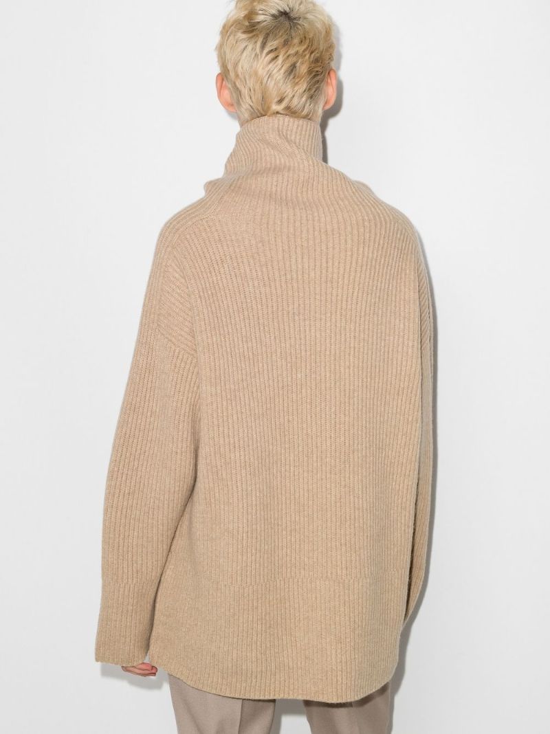 Ribbed Merino Turtleneck Sweater