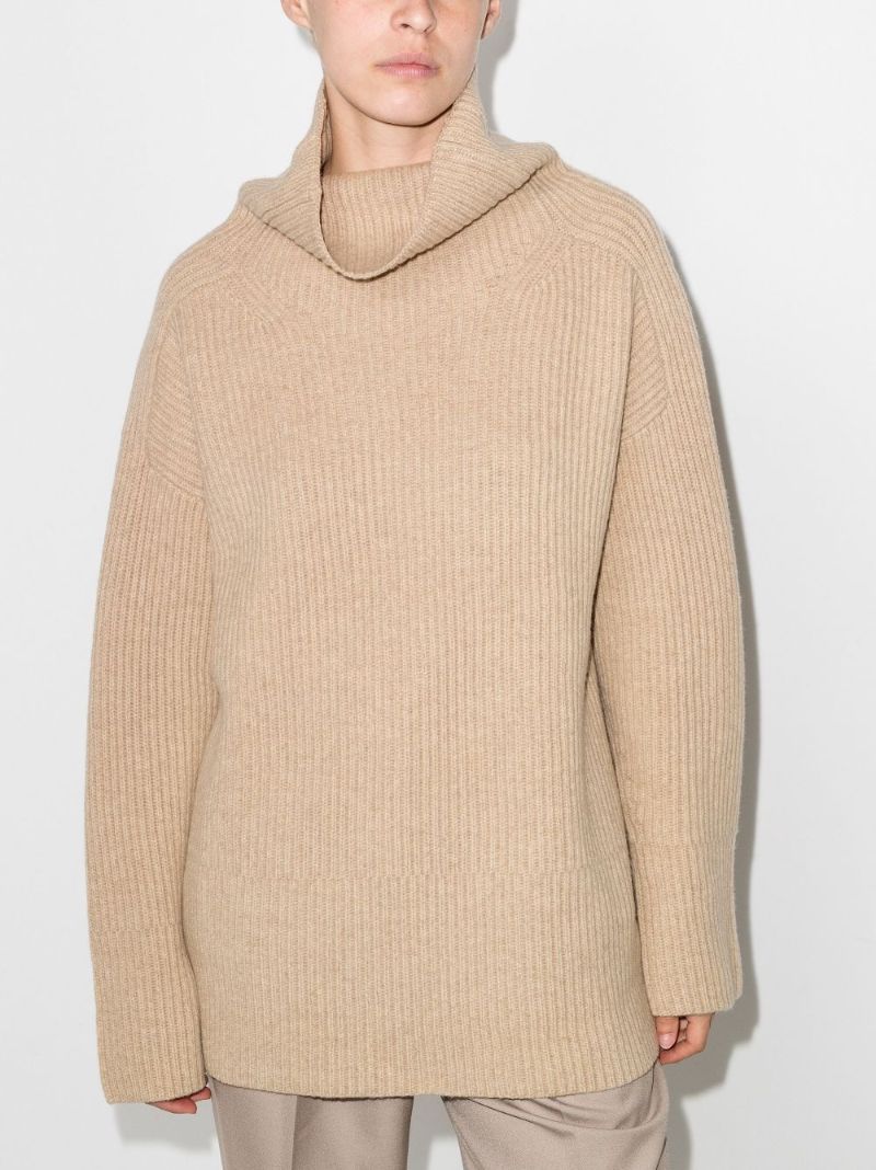 Ribbed Merino Turtleneck Sweater