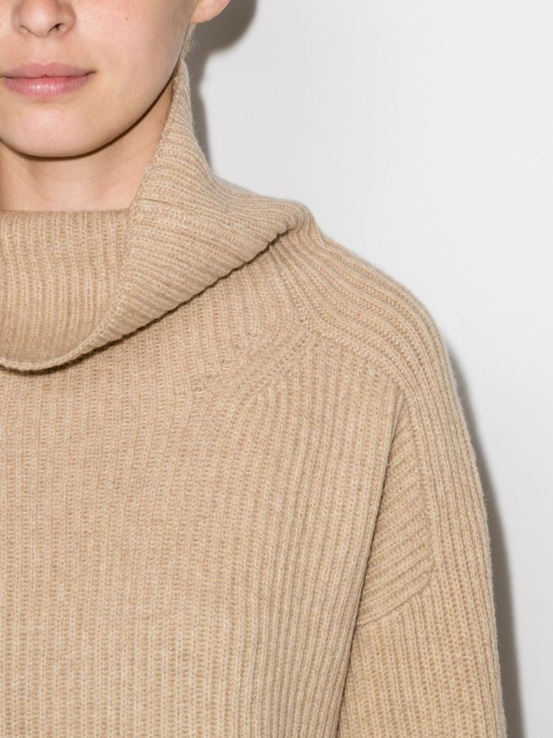 Ribbed Merino Turtleneck Sweater