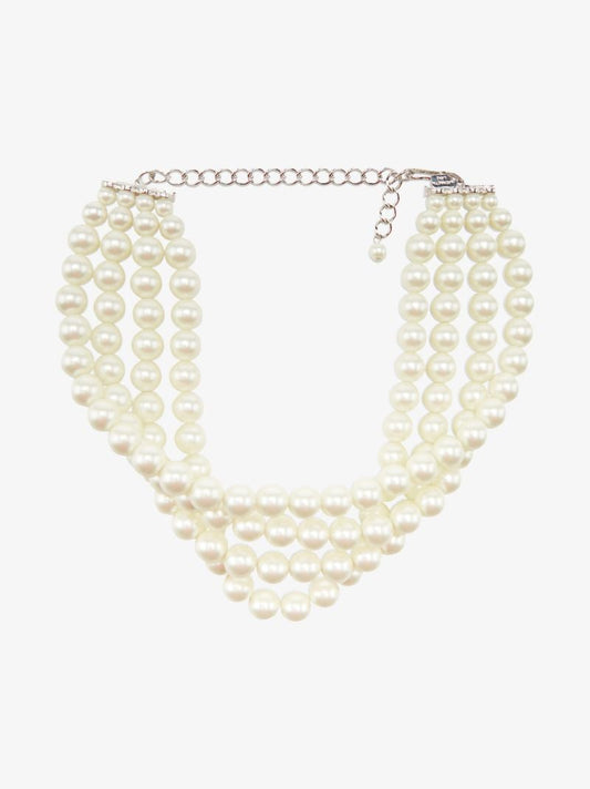 White Faux Pearl Necklace
