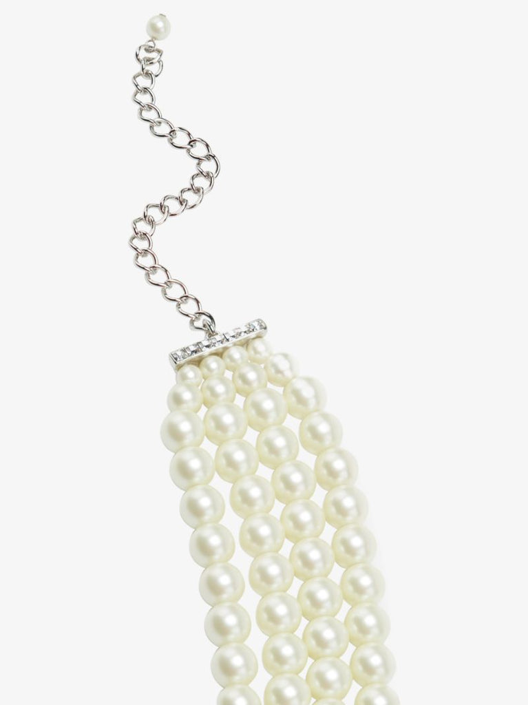 White Faux Pearl Necklace
