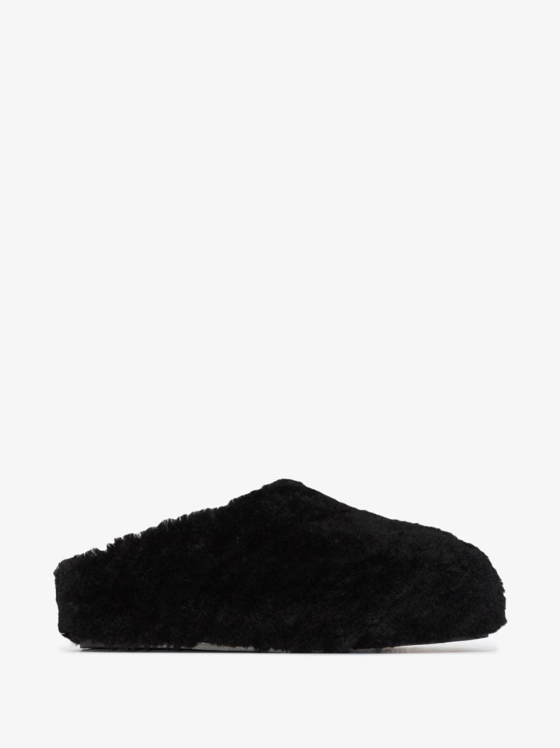 Black Giuly 35 Flatform Shearling Slippers