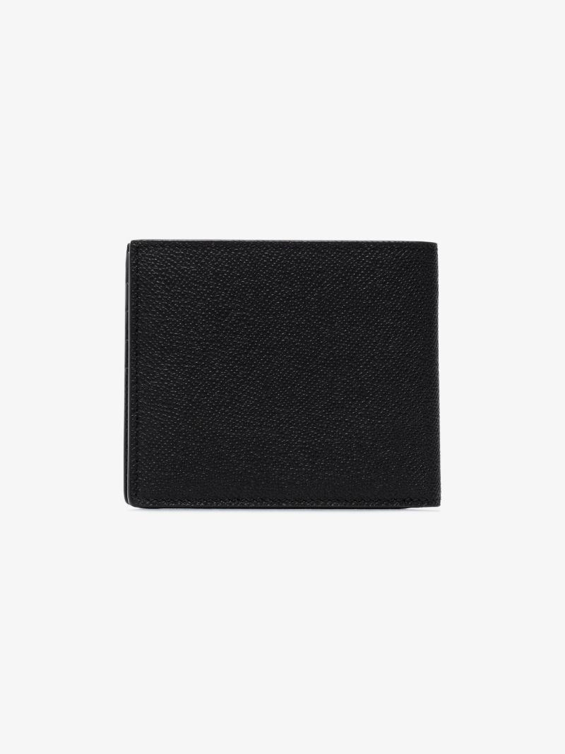 Black T Line Leather Bifold Wallet