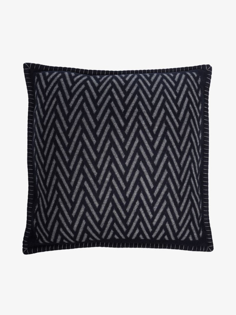 Blue Herringbone Cushion