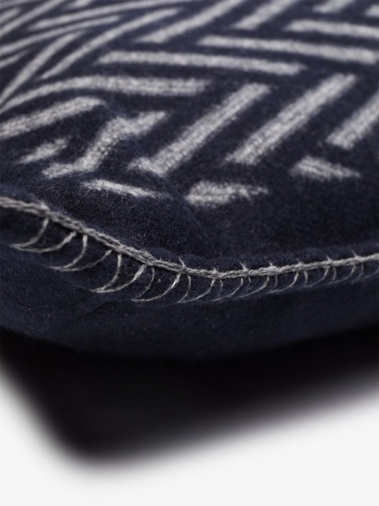 Blue Herringbone Cushion