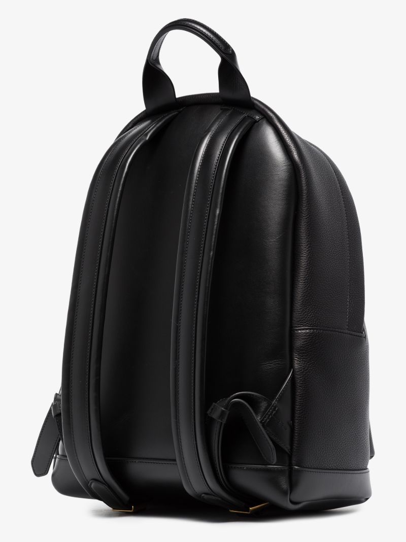 Black Buckley Leather Backpack