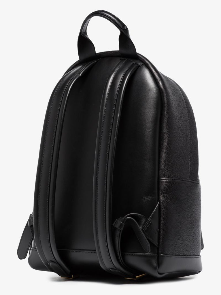 Black Buckley Leather Backpack