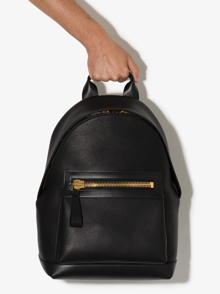 Black Buckley Leather Backpack
