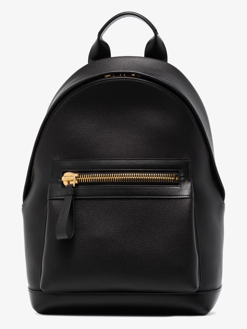 Black Buckley Leather Backpack