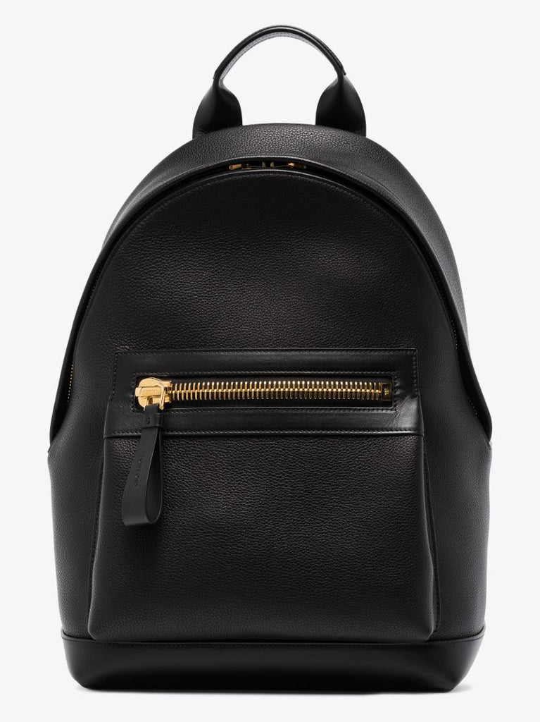 Black Buckley Leather Backpack