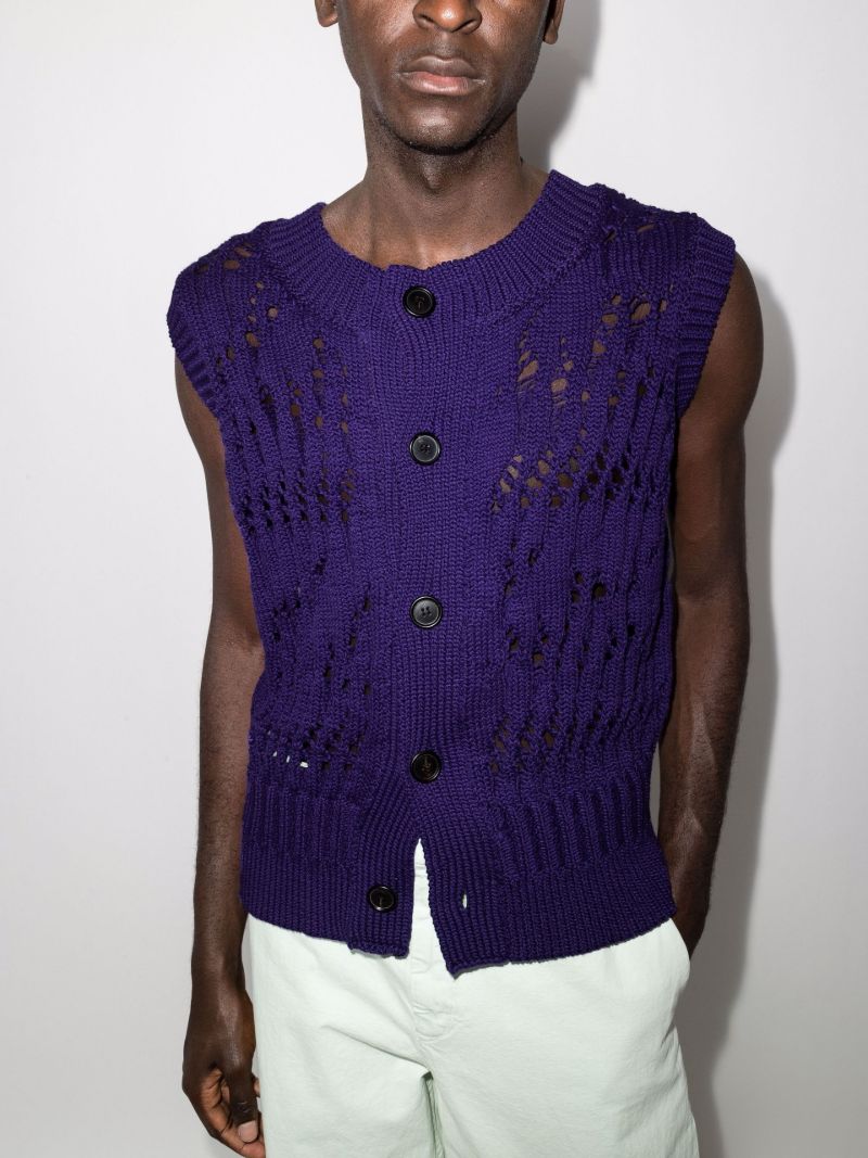 Clemens Sleeveless Cotton Cardigan